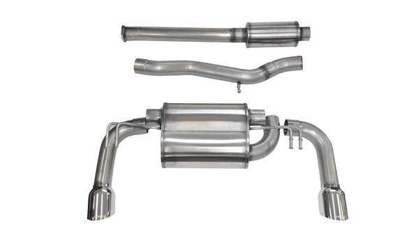 Corsa Dual Rear Cat-back Polished Sport Exhaust | 2008-2015 Mitsubishi Evo X (14858)