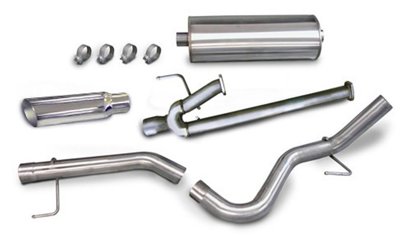 2011-2014 Toyota Tundra 5.7L Double Cab/Crew Max 3.0" Cat-Back, Single Side Exit with Single 4.0" Polished Slash Cut Tip by Corsa (24916)