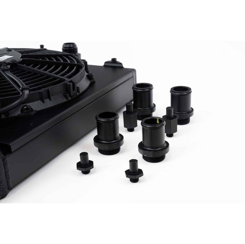 CSF Half Cooling Radiator with 12″ SPAL Fan (black) | MITSUBISHI Evolution 7/8/9