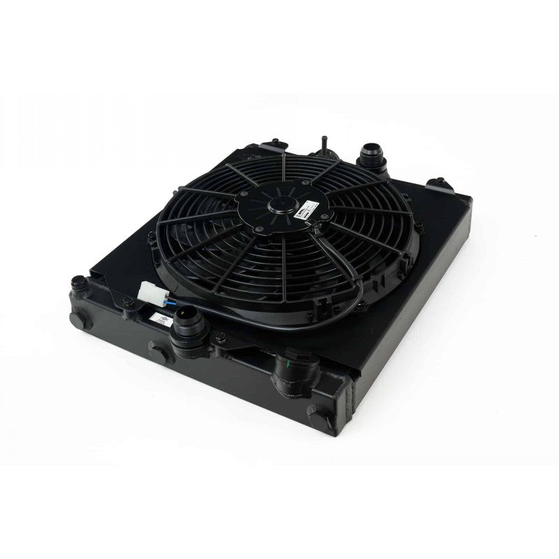 CSF Half Cooling Radiator with 12″ SPAL Fan (black) | MITSUBISHI Evolution 7/8/9