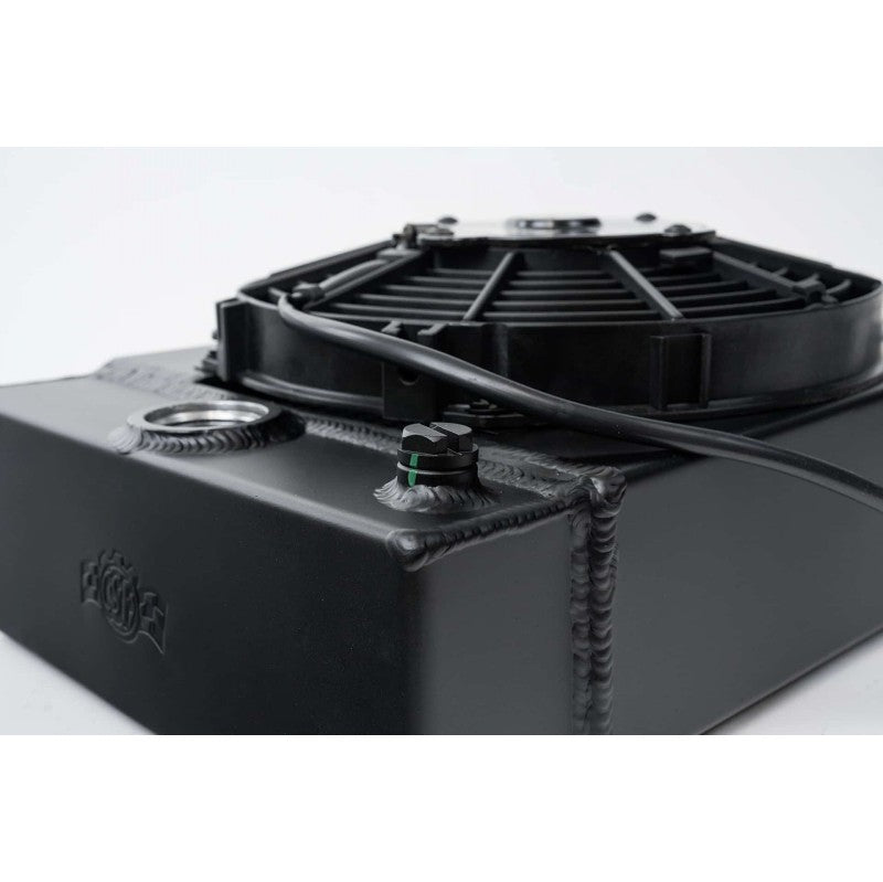 CSF Cooling Radiator KING COOLER | Drag Race Includes 9-inch SPAL Fan (black)