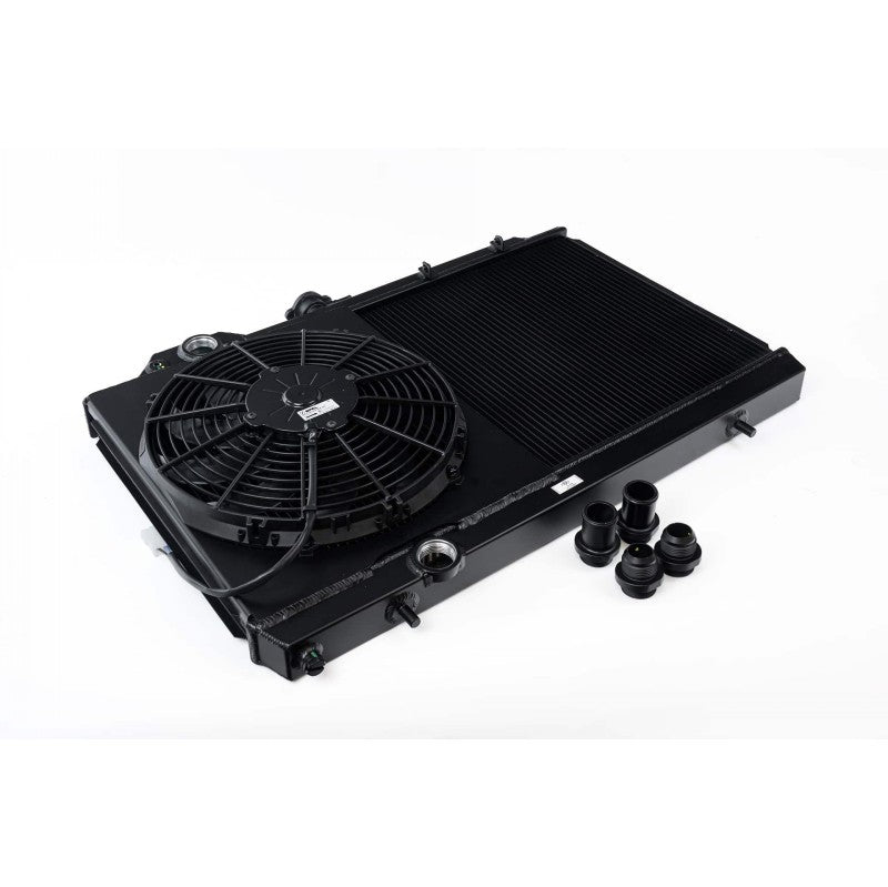 CSF Full Size Slim All Aluminum Radiator with 12-inch SPAL Fan and Shroud (black) | MITSUBISHI Lancer Evolution 4/5/6/7/8/9 1996-2007