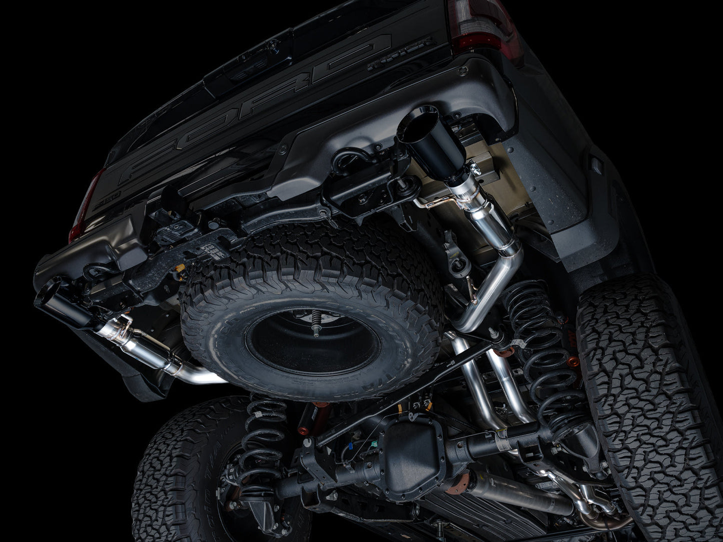 AWE Tuning Gen 3 Ford Raptor SwitchPath Exhaust - Diamond Black Tips (3025-33356)