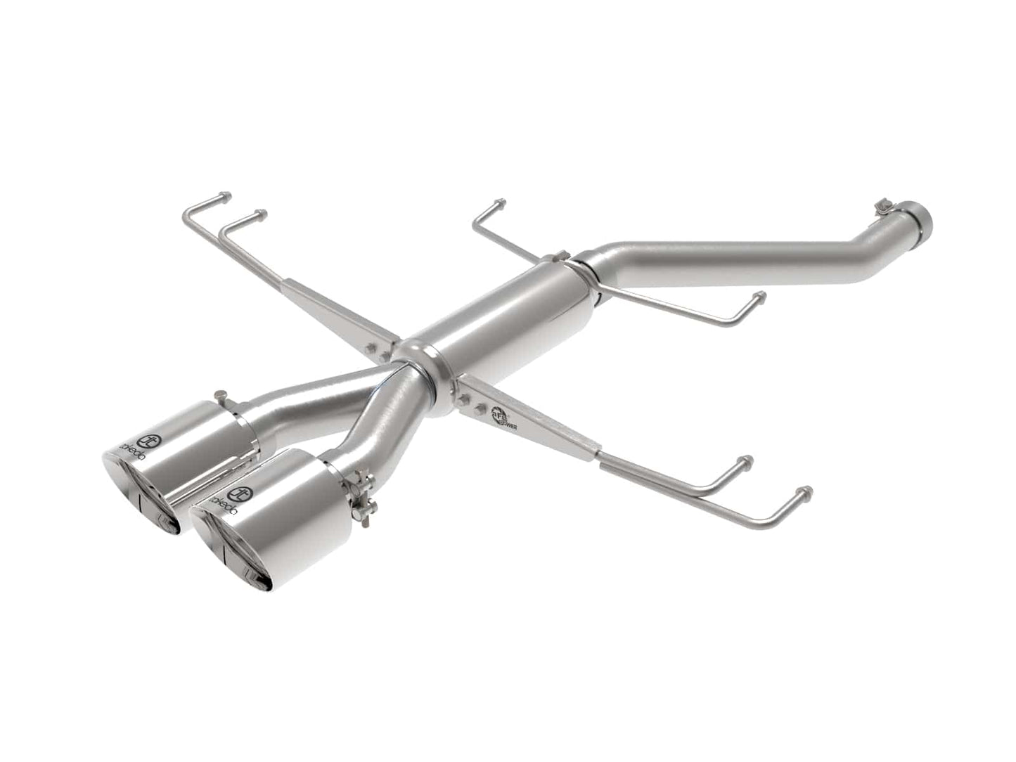 aFe Takeda 2.5in 304SS Axle-Back Exhaust System 17-19 Honda Civic Type R L4-2.0L (t) - Polished Tip