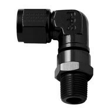 Fragola -10AN Female to 3/8" NPT Male 90 Degree Swivel Fitting (499411)