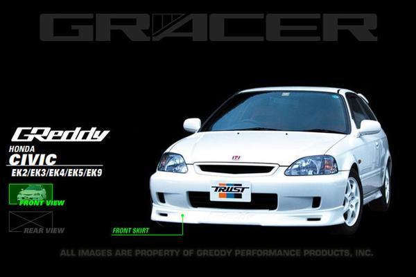 GReddy GRacer Front Lip Spoiler | 1999-2000 Honda Civic Si (17050042)