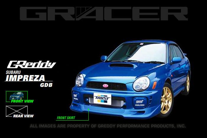 GReddy GRacer Front Lip Spoiler | 2002-2003 Subaru Impreza WRX (17060052)