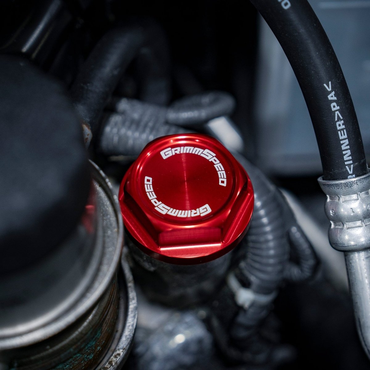GrimmSpeed Bolt Style Red Oil Cap Most Subaru Models