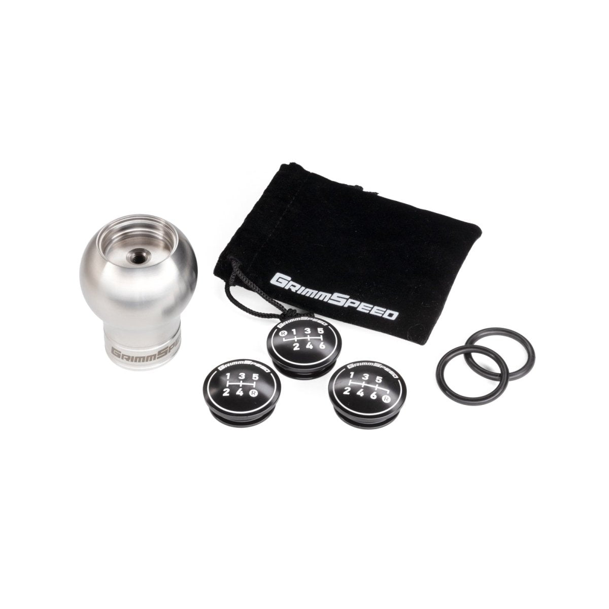 GrimmSpeed Stainless Steel Swap-Top Weighted Bulb Style Shift Knob Kit Most Subaru Models