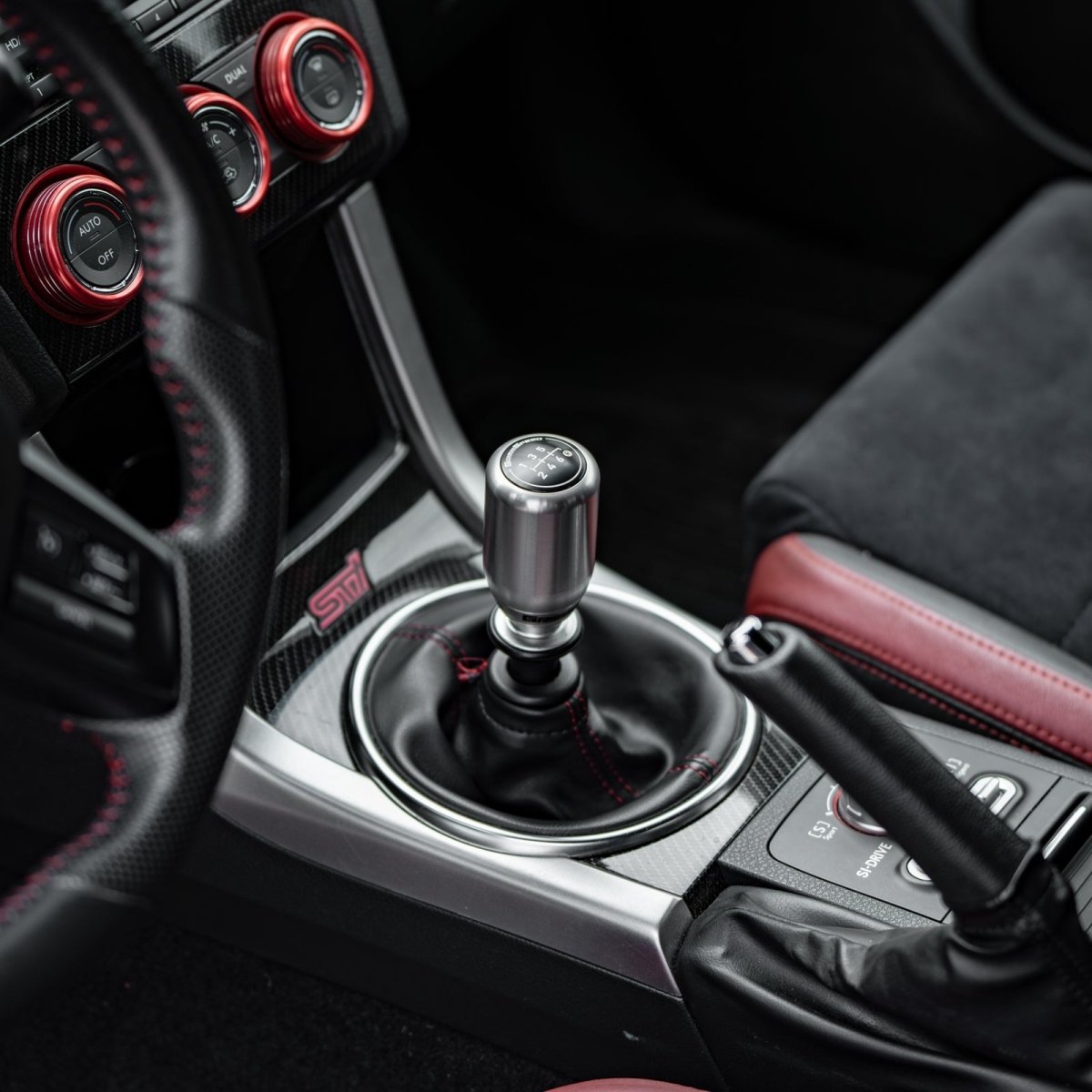 GrimmSpeed Stainless Steel Swap-Top Weighted Piston Style Shift Knob Kit Most Subaru Models