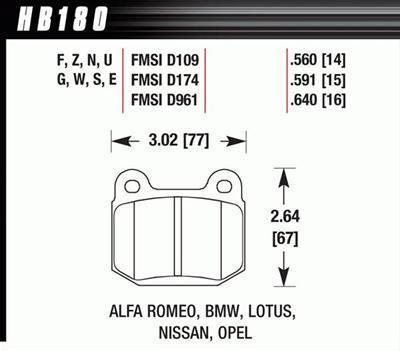 Hawk Performance DTC 30 Brake Pads - Rear | 2004-2007 Subaru STI (HB180W.560)