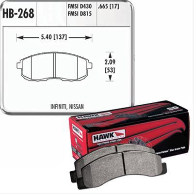 Hawk Performance HP Plus Front Brake Pads | Multiple Fitments (HB268N.665)
