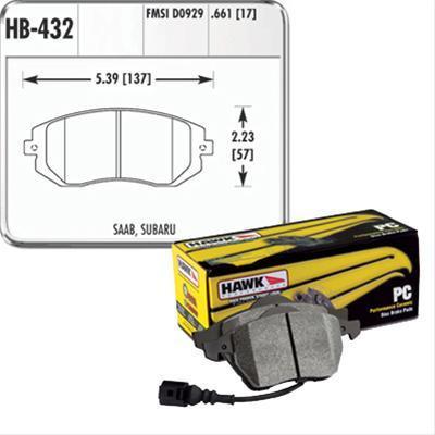 Hawk Performance Ceramic Front Brake Pads | Multiple Subaru Fitments (HB432Z.661)