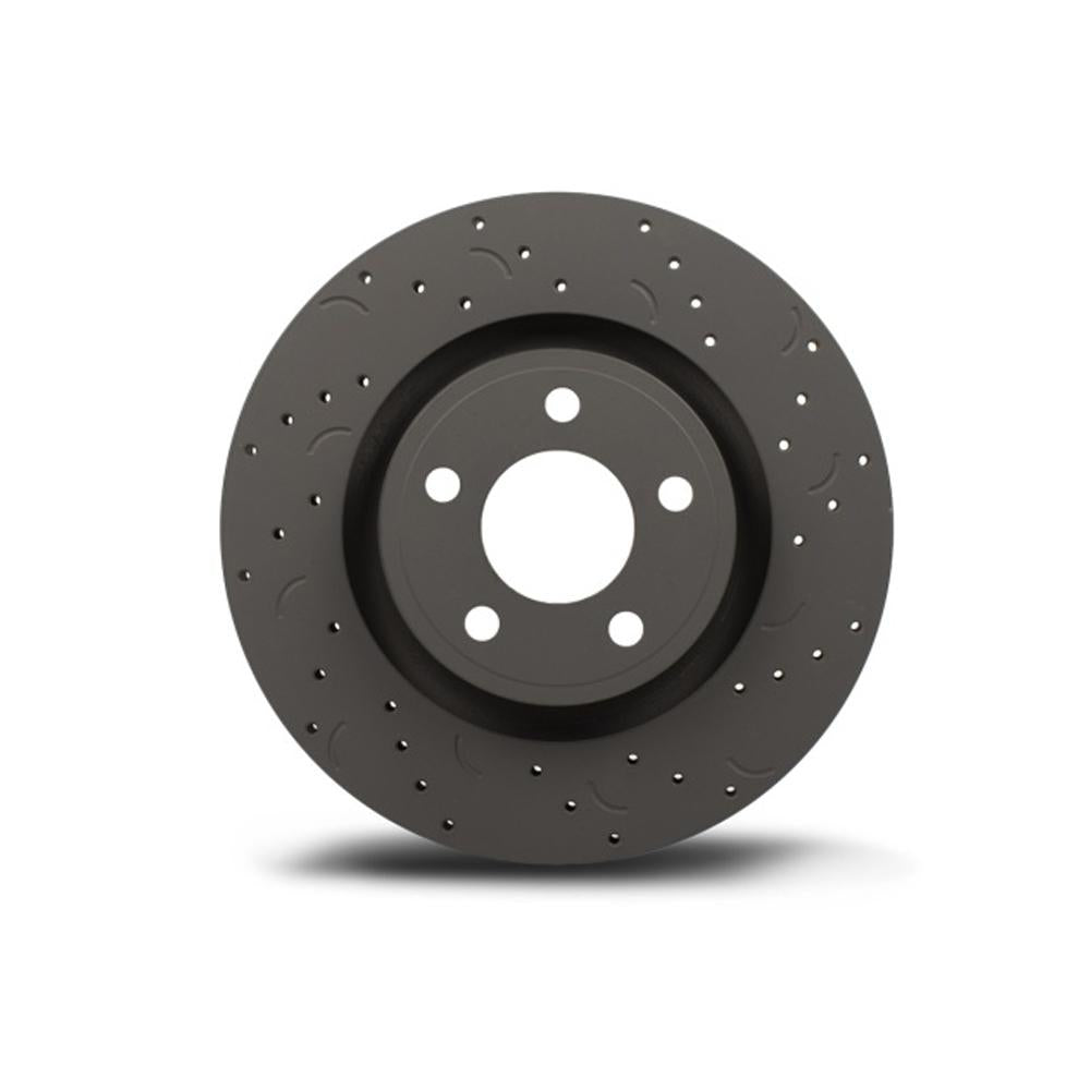Hawk Talon Drilled & Slotted Front Brake Rotor Set | 2011-2014 Ford Mustang (HTC4049)