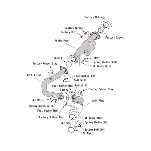 HKS Hi-Power Single Racing Ti-Tip Exhaust - Scion FR-S / Toyota 86 / Subaru BRZ 13-20