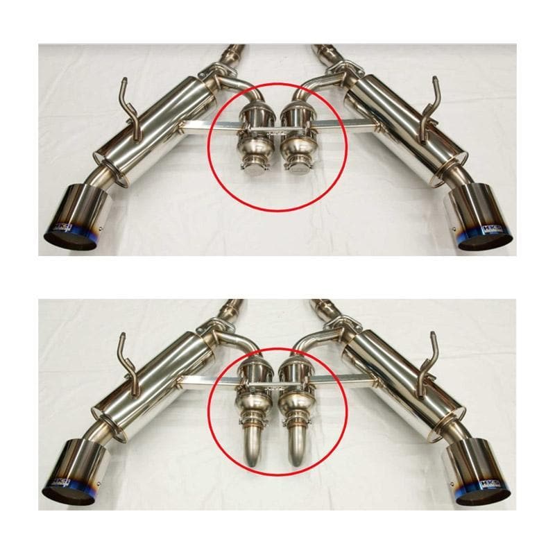 HKS Full Dual Muffler Catback Exhaust - Infiniti Q60 (CV37) 17-22