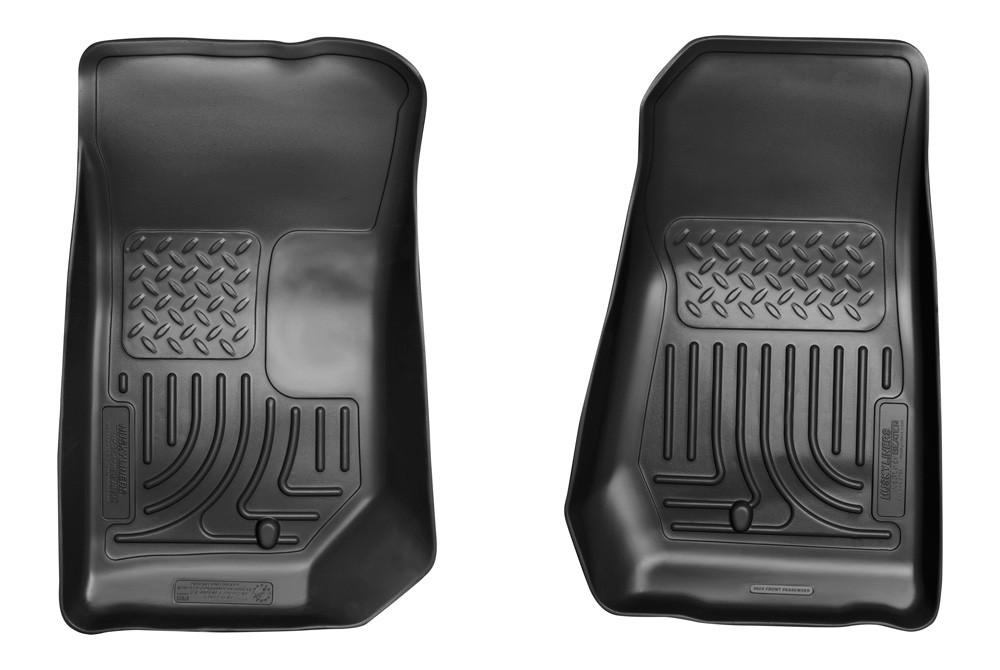 2007-2012 Jeep Wrangler WeatherBeater Black Floor Liners by Husky Liners (18021)