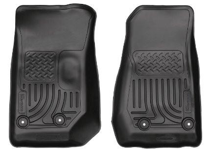 2014 Jeep Wrangler 2/4 Door Weatherbeater Black Front Floor Liners by Husky Liners (18041)
