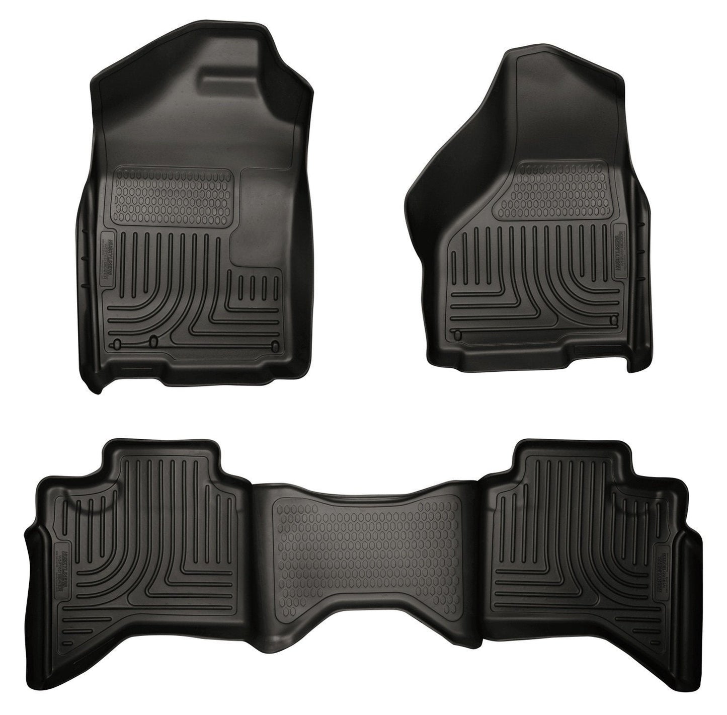2003-2008 Dodge Ram 1500/2500/3500 Quad Cab WeatherBeater Combo Black Floor Liners by Husky Liners (98031)