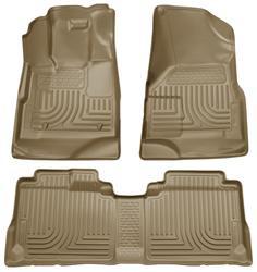 2009-2012 Ford Escape/Mazda Tribute (Base/Hybrid) WeatherBeater Combo Tan Floor Liners by Husky Liners (98353)