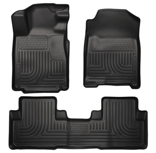2010-2012 Ford Mustang WeatherBeater Combo Black Floor Liners by Husky Liners (98371)