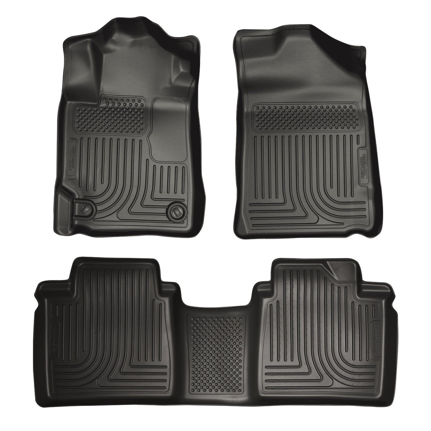 2007-2011 Toyota Camry (All) WeatherBeater Combo Black Floor Liners (One Piece for 2nd Row) by Husky Liners (98511)