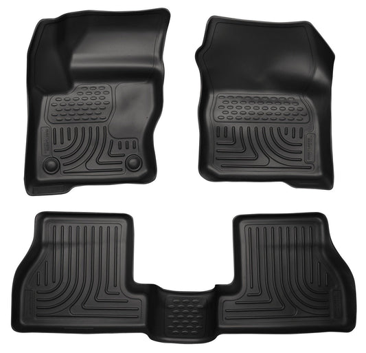 2012 Ford Focus (4DR/5DR) WeatherBeater Combo Black Floor Liners by Husky Liners (98771)