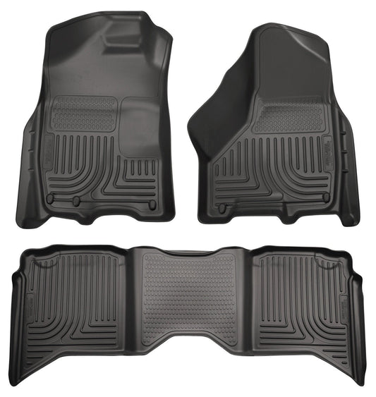 2012 Dodge Ram 1500/2500/3500 Crew Cab WeatherBeater Combo Black Floor Liners by Husky Liners (99001)