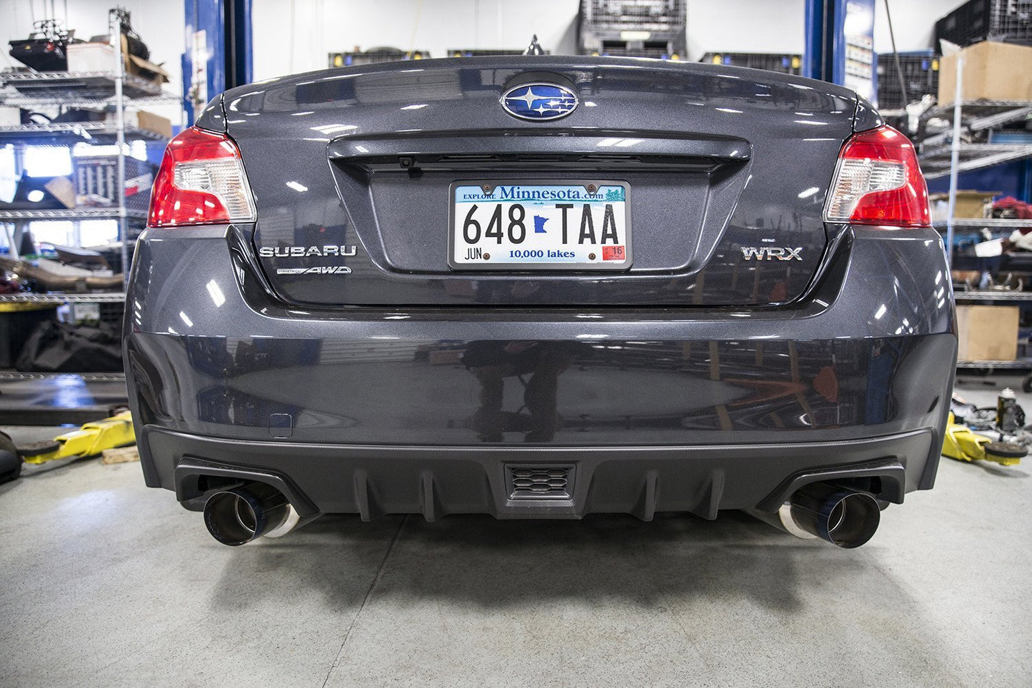 Invidia N1 Twin Outlet Single Layer Tip SS Cat-Back Exhaust | 2015-2021 Subaru WRX/STI Sedan (HS15STIGTP)