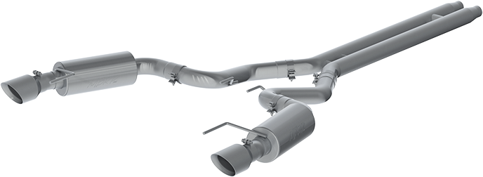 MBRP 3-Inch Street Dual Exit Cat-Back Exhaust w/ Stainless Steel Tips | 2015 - 2017 Ford Mustang GT (S7239409)