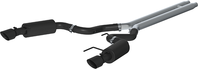 MBRP 3-Inch Street Dual Exit Cat-Back Exhaust w/ Black Tips | 2015 - 2017 Ford Mustang GT (S7239BLK)