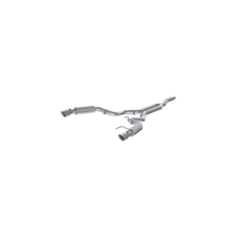 MBRP 3" Aluminized Dual Split Cat-Back Race Version 4.5" tips | 2015-2024 Ford Mustang Ecoboost (S7275AL)