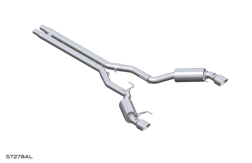 MBRP 3" Cat-Back Dual Split Race Version 4.5" Tips Aluminized Steel | 2015-2017 Ford Mustang GT (S7278AL)