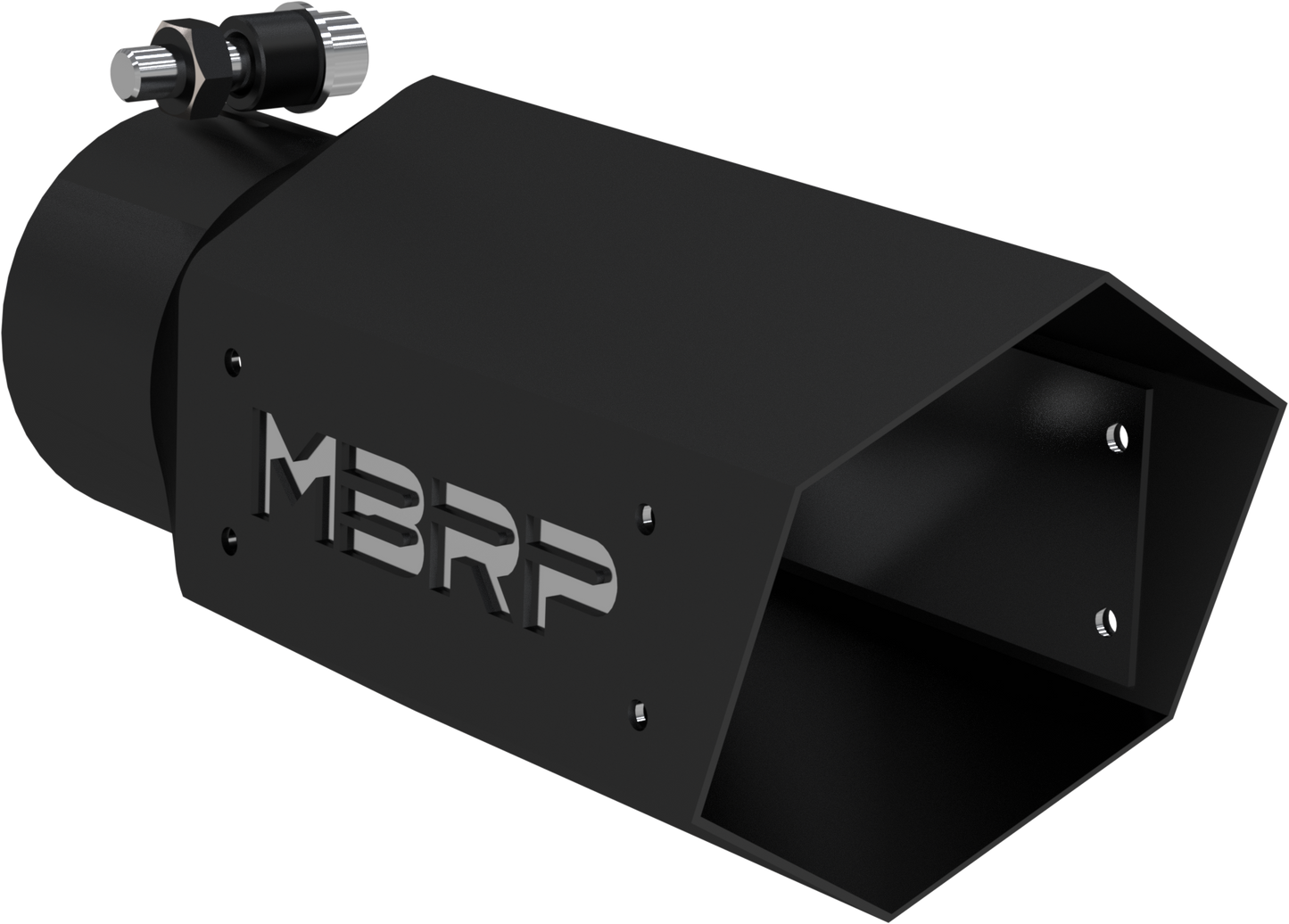 MBRP Single Wall Hex Angle Cut 4-Inch Outlet | Universal (T5169BLK)