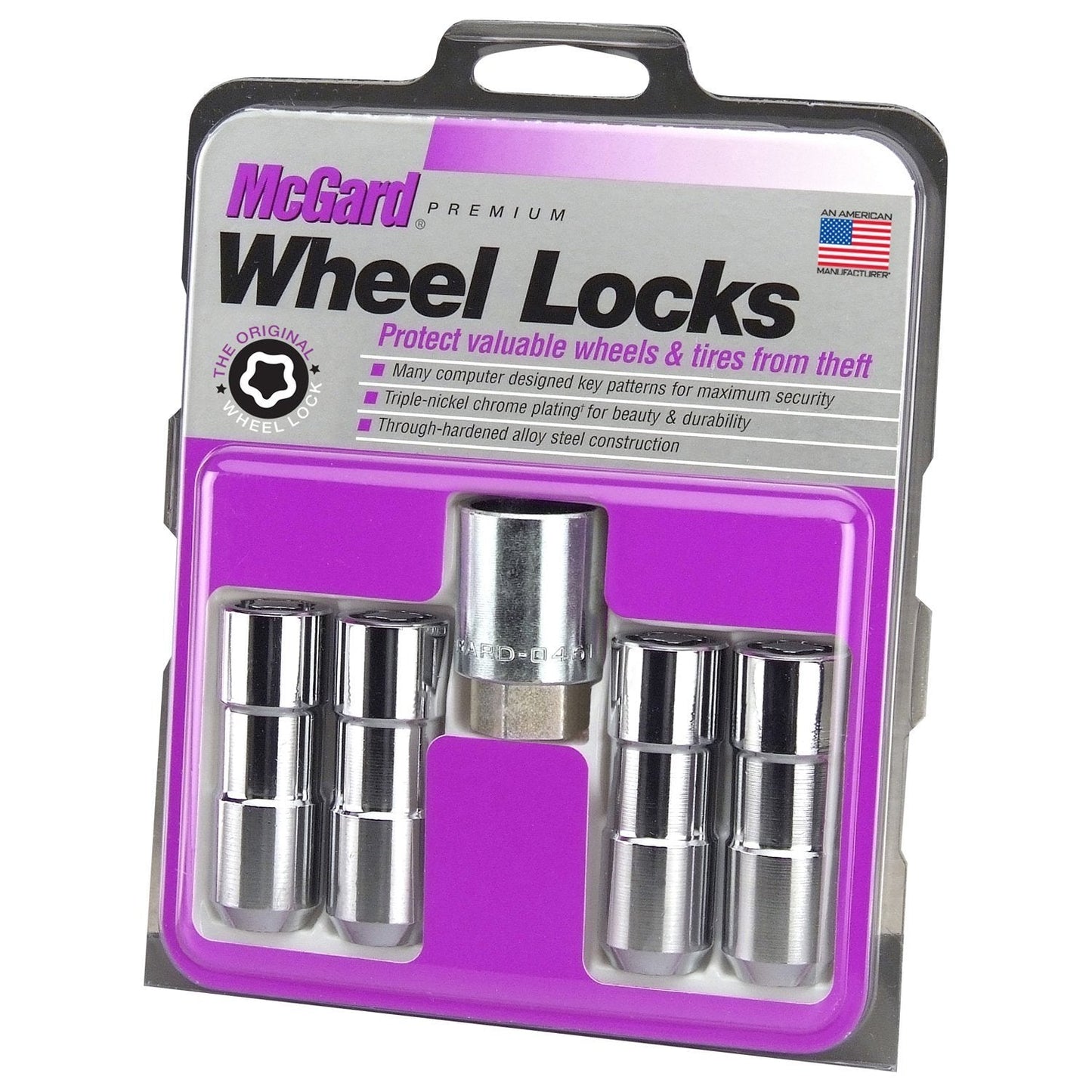 McGard 1/2-20 Chrome Cone Seat Exposed Style Wheel Locks / 2.50 OAL (24109)