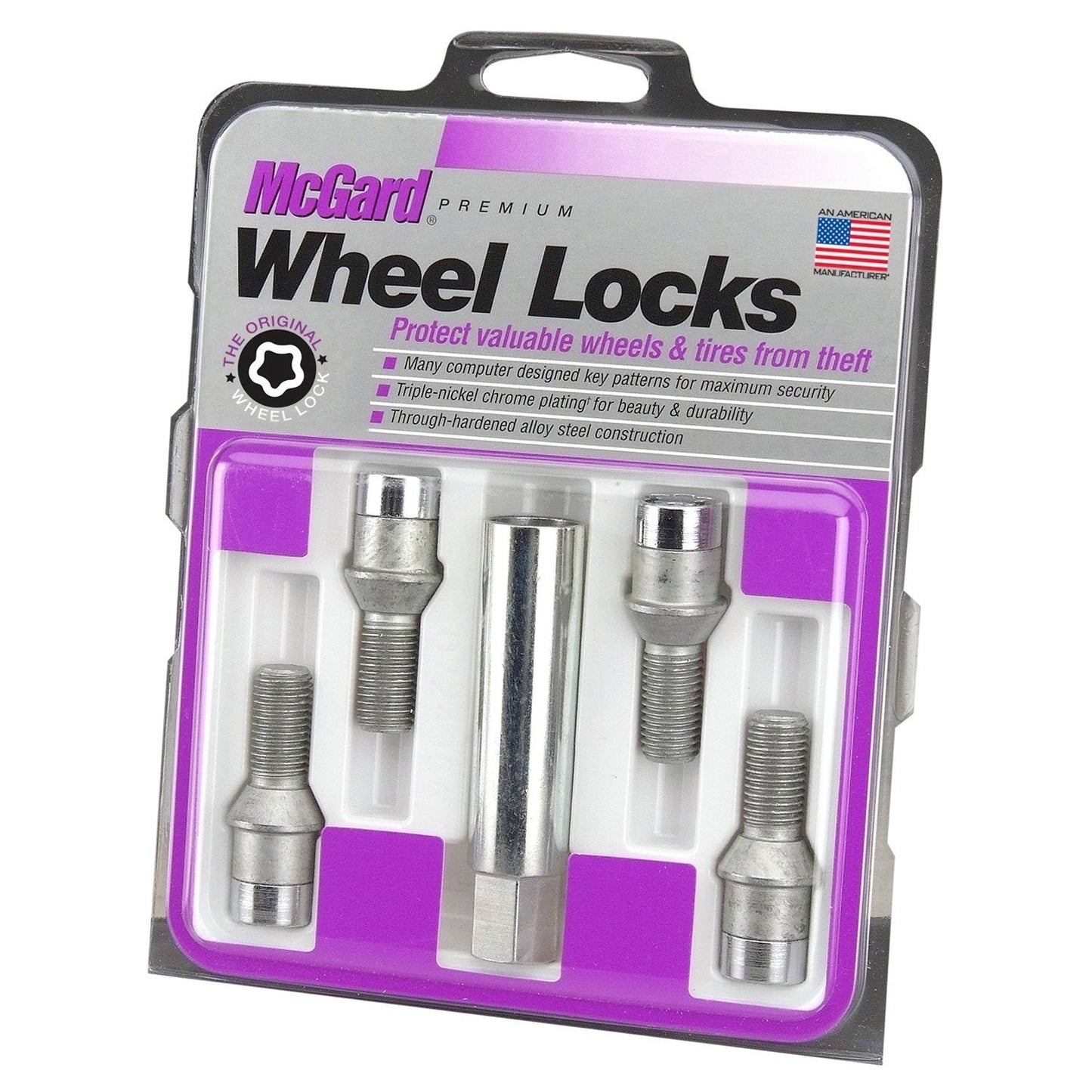 McGard Tuner Style Cone Seat Wheel Lock Bolts / Chrome (27192)