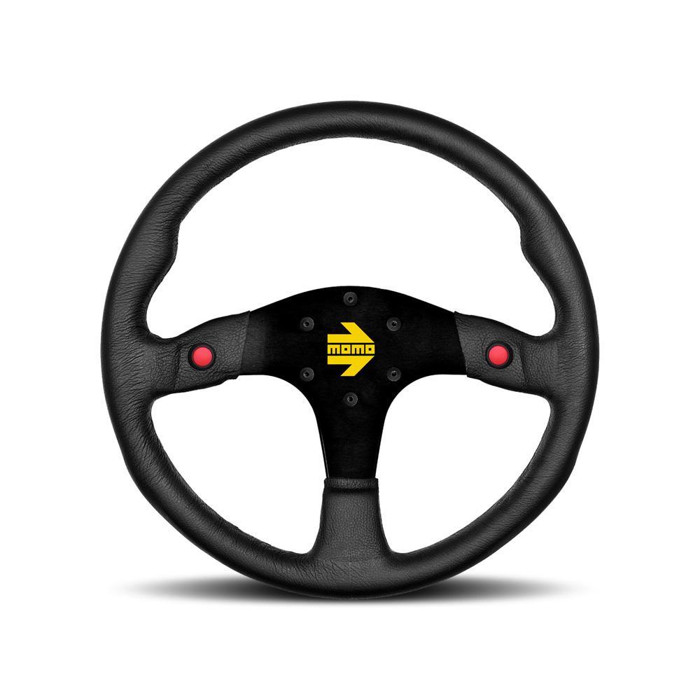 MOMO MOD.80 350mm Black Leather Steering Wheel (R1980/35L)
