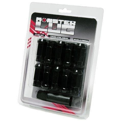 Wheel Mate Monster Open Lug Nut 20 Set Black 14x1.50 for Civic Type R