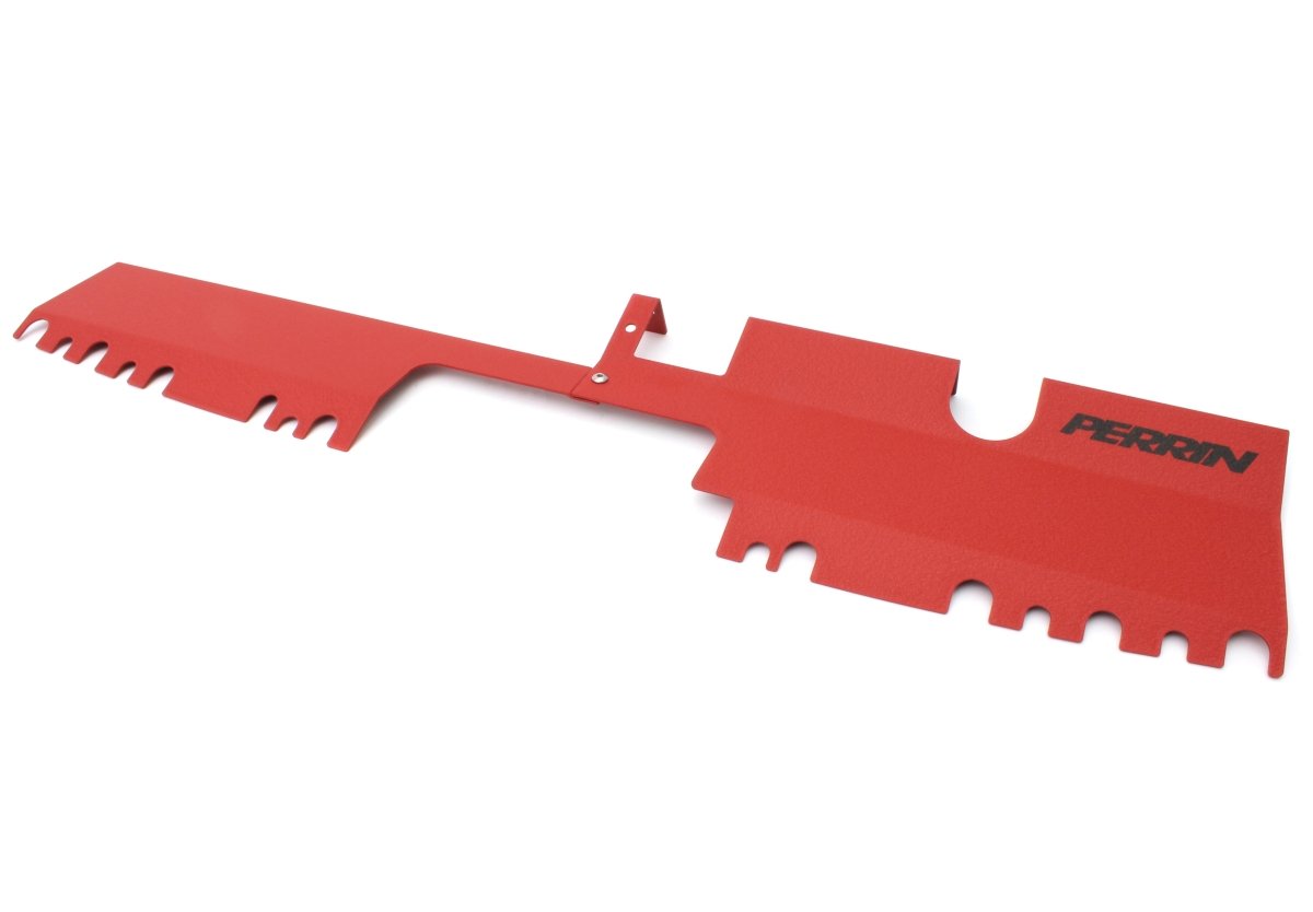 Perrin 2pc Radiator Shroud For Use w/ OEM Intake Scoop Red 2015-2021 WRX / 2015-2021 STI