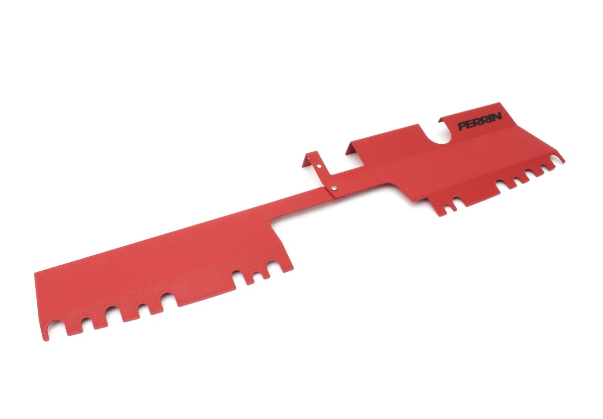 Perrin 2pc Radiator Shroud For Use w/ OEM Intake Scoop Red 2015-2021 WRX / 2015-2021 STI