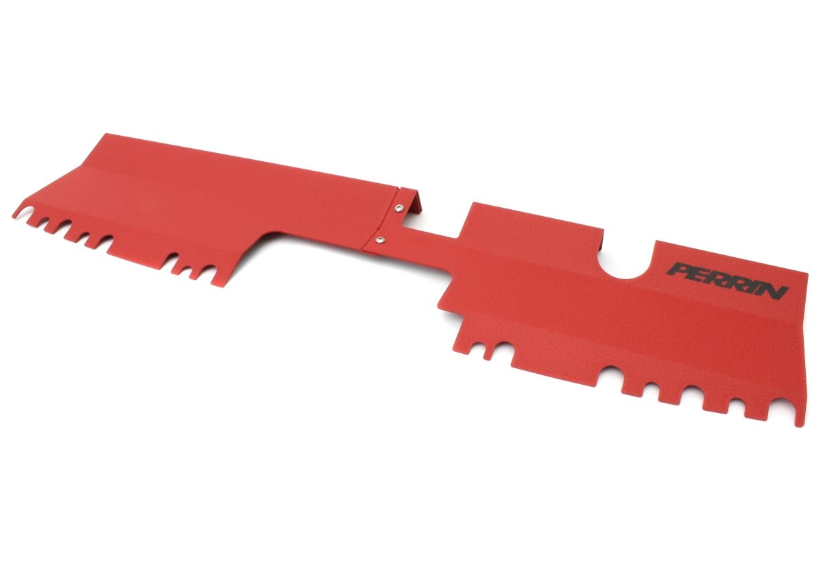 Perrin 2pc Radiator Shroud For Use w/out OEM Intake Scoop Red 2015-2021 WRX / 2015-2021 STI