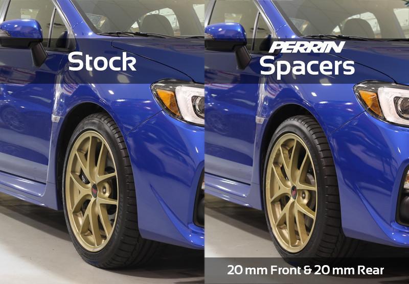 Perrin 5x114.3 Subaru Wheel Spacers - 20mm Hub-centric | 2004-2021 Subaru WRX STI, and 2015-2023 Subaru WRX (PSP-WHL-020BK)