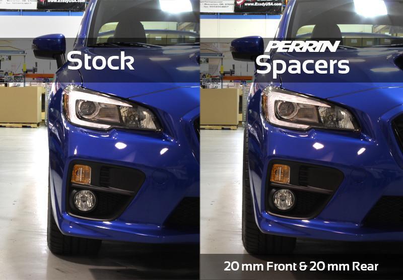Perrin 5x114.3 Subaru Wheel Spacers - 20mm Hub-centric | 2004-2021 Subaru WRX STI, and 2015-2023 Subaru WRX (PSP-WHL-020BK)