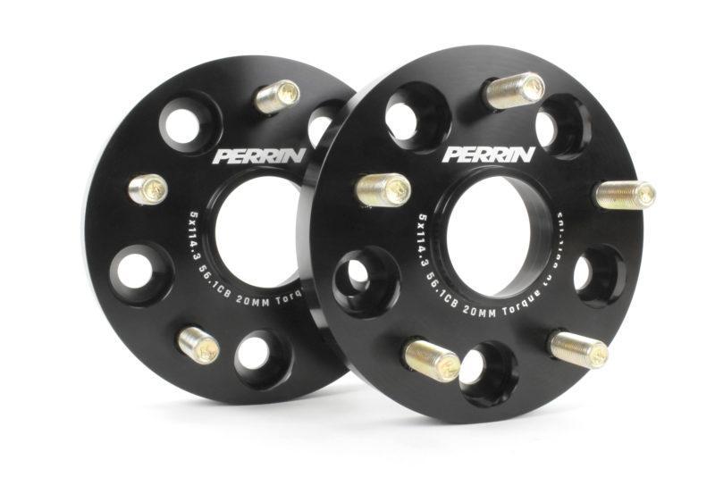 Perrin 5x114.3 Subaru Wheel Spacers - 20mm Hub-centric | 2004-2021 Subaru WRX STI, and 2015-2023 Subaru WRX (PSP-WHL-020BK)