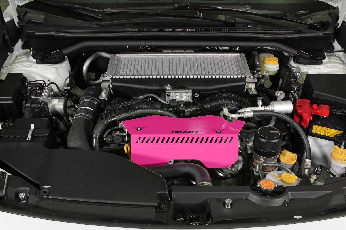 Perrin Pulley Cover Hyper Pink 2022-2024 WRX-WheelFlip