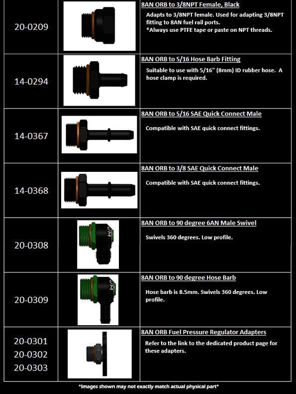 Radium Engineering 8AN ORB Fittings
