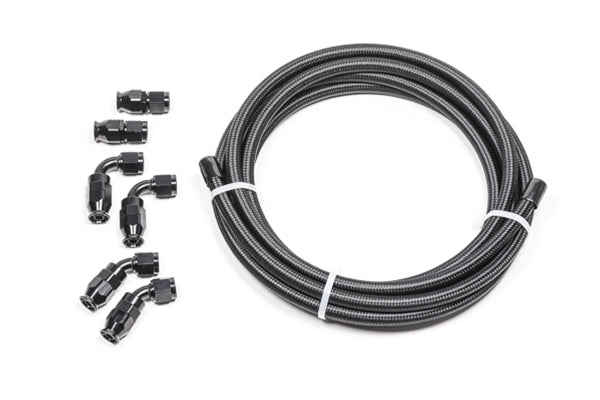 Radium Engineering -8An 90 Degree Ptfe Hose End - Black | Universal (14-0636)