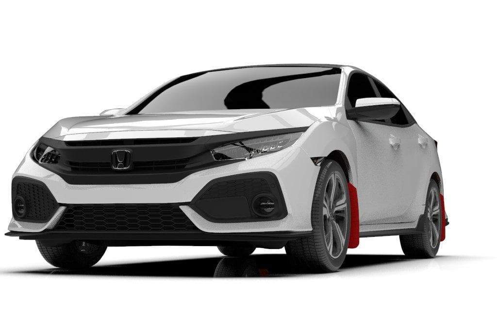 RallyArmor Polyurethane Mud Flaps | 2017-2021 Honda Civic Sport Touring FK7 (MF51-UR)