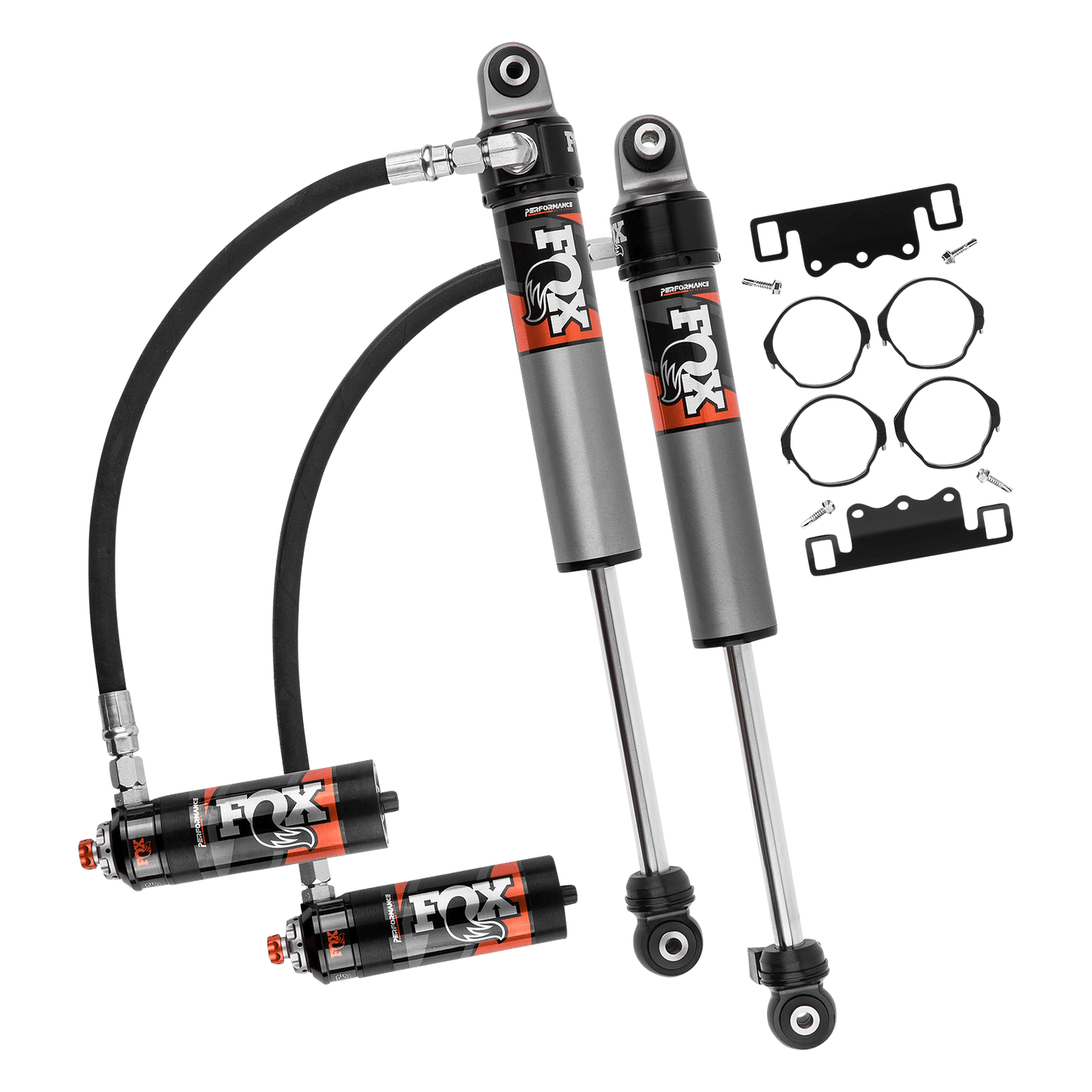 Fox 2018+ Jeep JL 2.5 Factory Race Series 10.17in Remote Res. Front Shock Set / 2-3in. Lift w/ DSC