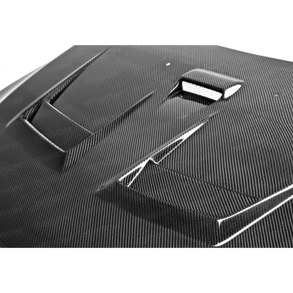 Seibon DV-Style Carbon Fiber Hood | 2008-2015 Mitsubishi Evo X (HD0809MITEVOX-DV)